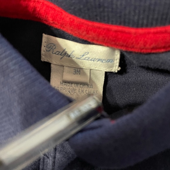 Ralph Lauren Navy Kids One Piece with Multicolor Embroidery - Picture 3 of 5